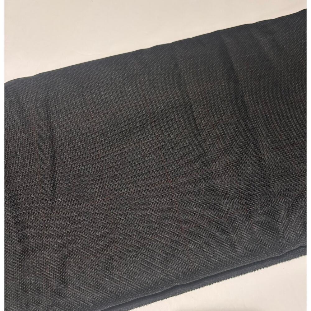 Charcoal Gray Black Red Windowpane Wool Fabric 66" Wide 5.5 Yards Suiting